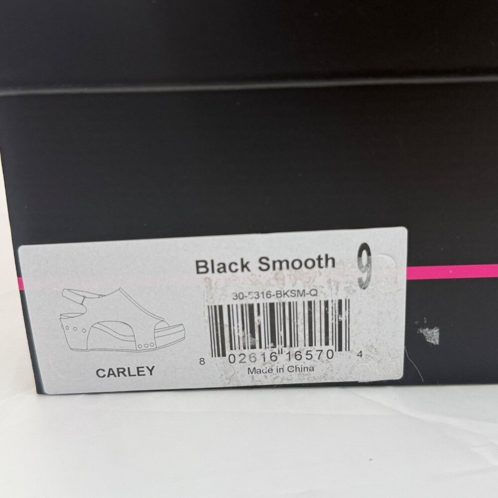 Corkys Womens Carley Black Wedge Sandals Size 9 Comfortable Chic - Picture 8 of 8